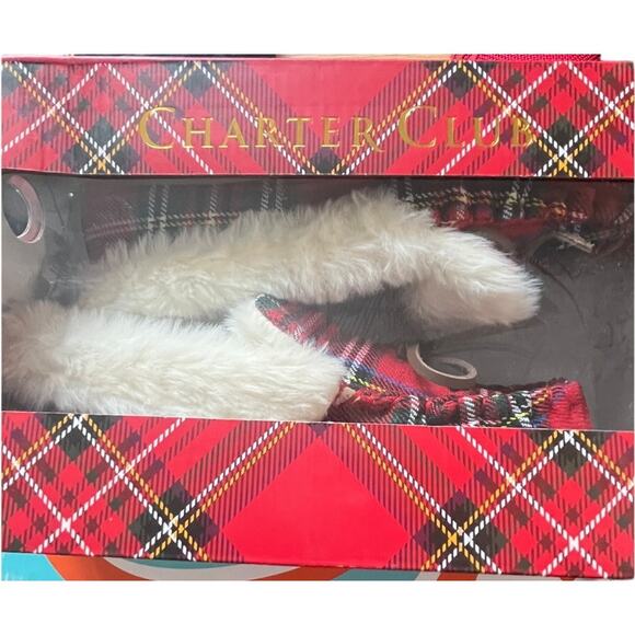Charter Club New Comfortable Slippers Faux fur Cushion Size 7 - Picture 7 of 10